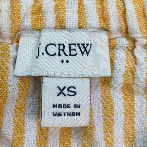 J. Crew Factory Orange and White Striped Linen Blend Button Front Tank - Picture 8 of 9